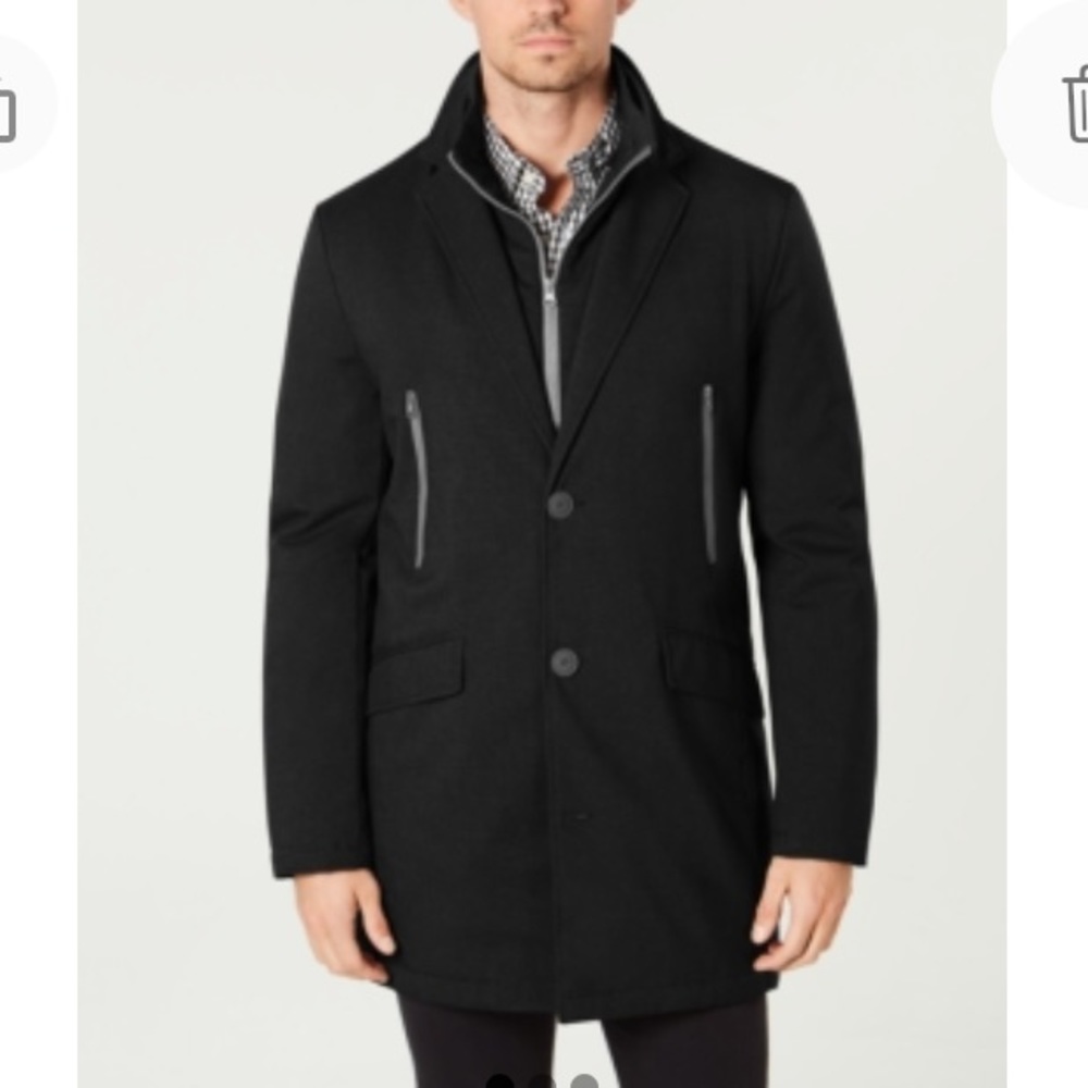 NEW Tommy Hilfiger All Weather Robert Raincoat Removable Lining, Size XL, Black
